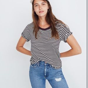 Madewell Rivet & Thread Oversized Crop Tee